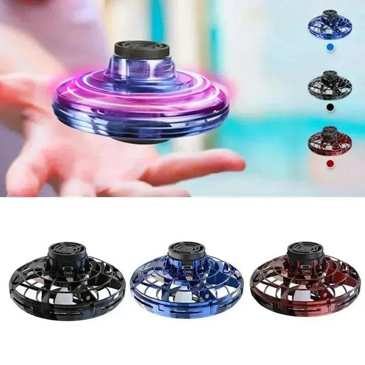 Flying Helicopter Spinner Fingertip Upgrade Flight Gyro Flyorb Hover Ball Mini Drone Aircraft Toy LED UFO Type Toy Kid Gift Velora