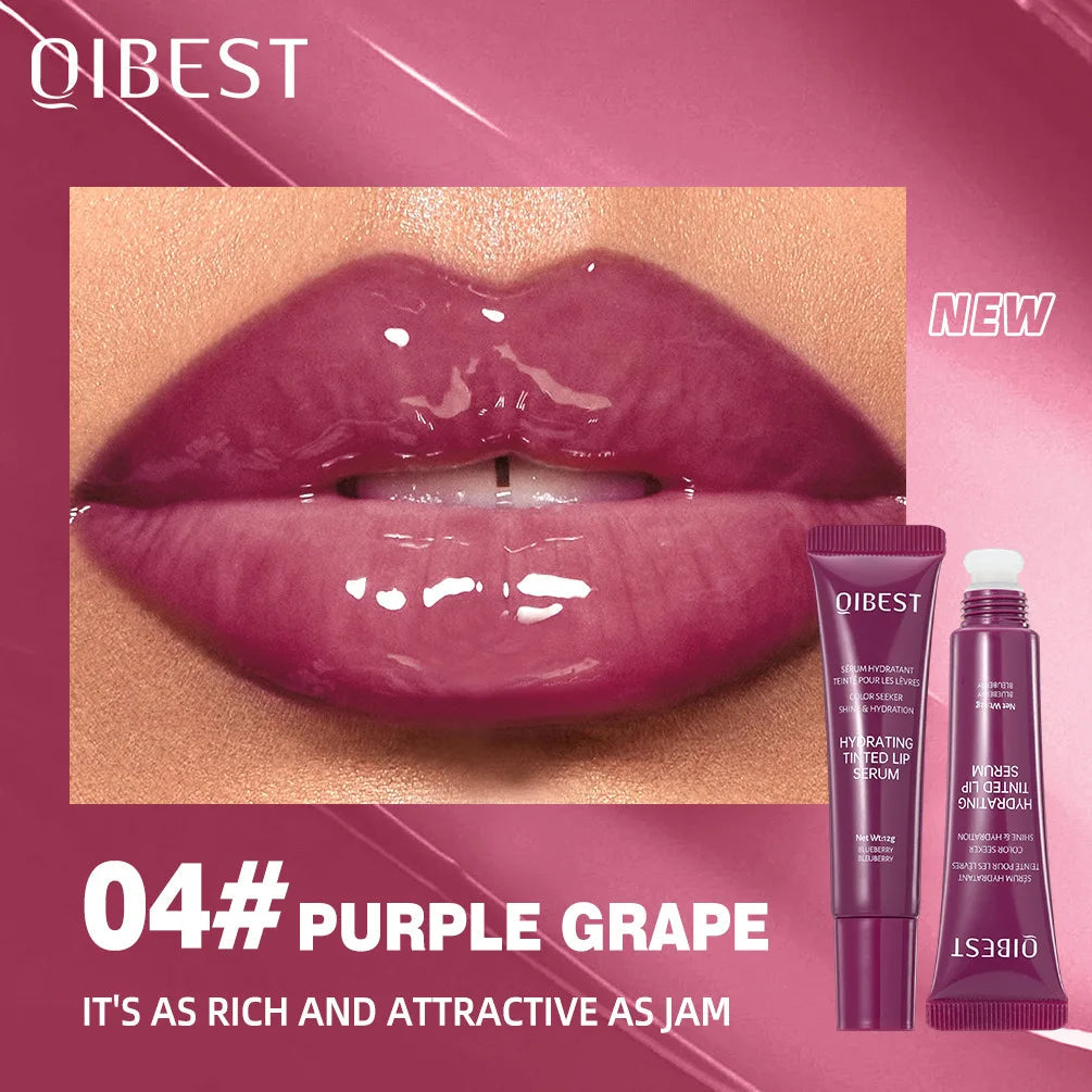 QIBEST Crystal Lip Balm Moisturizing Lip Gloss Oil Jelly Lipgloss Long Lasting Liquid Lipstick Hydrating Tinted Lip Serum Makeup - Velora