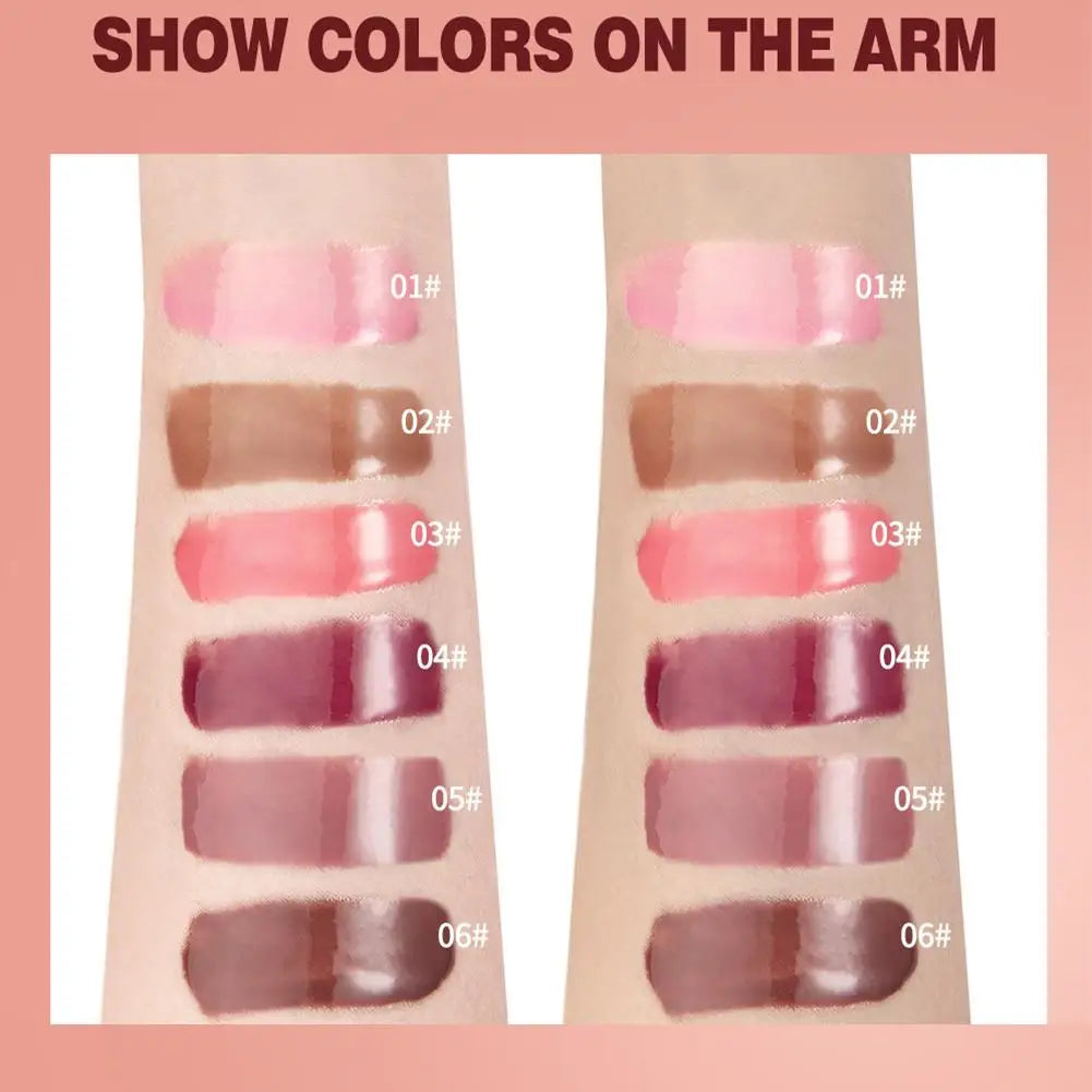12G Colored Lip Gloss Liquid Hydrating And Moisturizing, Light And Shiny Lip Balm, Water Gloss Lip Glaze Moisturizing Lip Milk Velora
