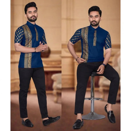 Kurta Men's Muslim Shirt with Embossed Totem Long Straight Casual Shirt African Islam Shirt Men Dubai Men Clothing Arabe Hombre Velora