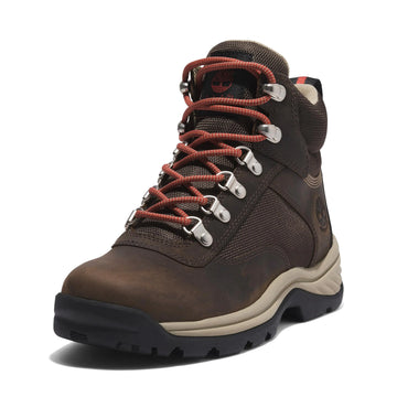 Timberland Womens White Ledge Mid Ankle Hiking Boot Dark Brown Full-Grain 6.5