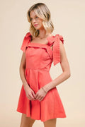 SO ME Fit and Flare Washed Gameday Dress - Velora Luxury Fashion