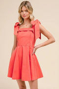 SO ME Fit and Flare Washed Gameday Dress - Velora Luxury Fashion