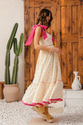 SO ME Ribbon Flowy Maxi Dress with Contrast Trim - Velora Luxury Fashion