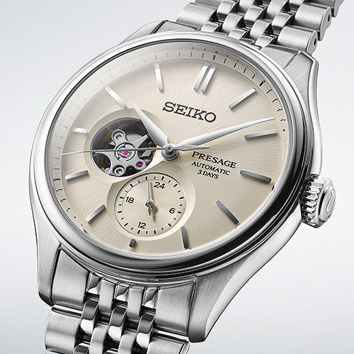 SEIKO Presage Classic Open Heart Series Silver | SPB469