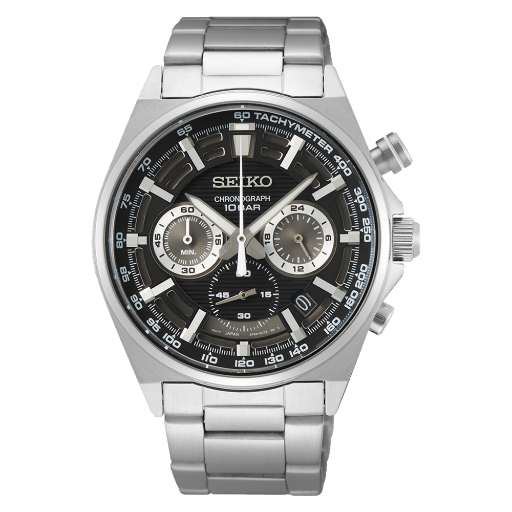 SEIKO Essentials Chronograph Black 41mm | SSB397