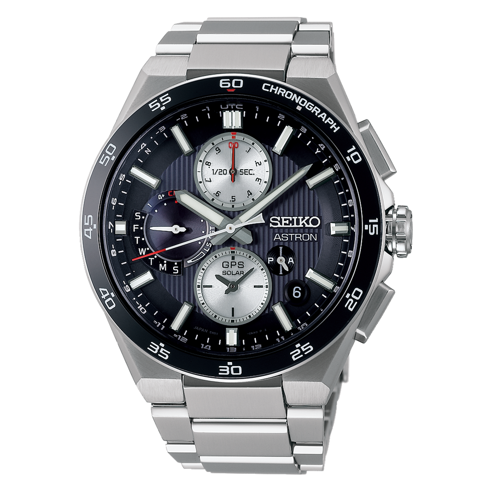 SEIKO Astron GPS Solar Chronograph Black Dial | SSH151