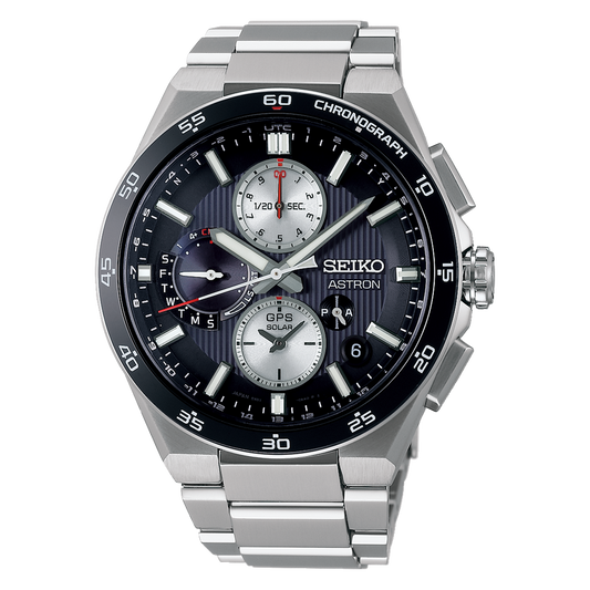 SEIKO Astron GPS Solar Chronograph Black Dial | SSH151