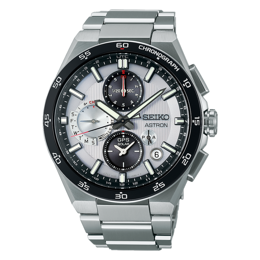 SEIKO Astron GPS Solar Chronograph Silver Dial | SSH153
