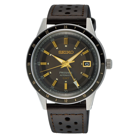 SEIKO Presage Style60s GMT Brushed Satin Black | SSK013