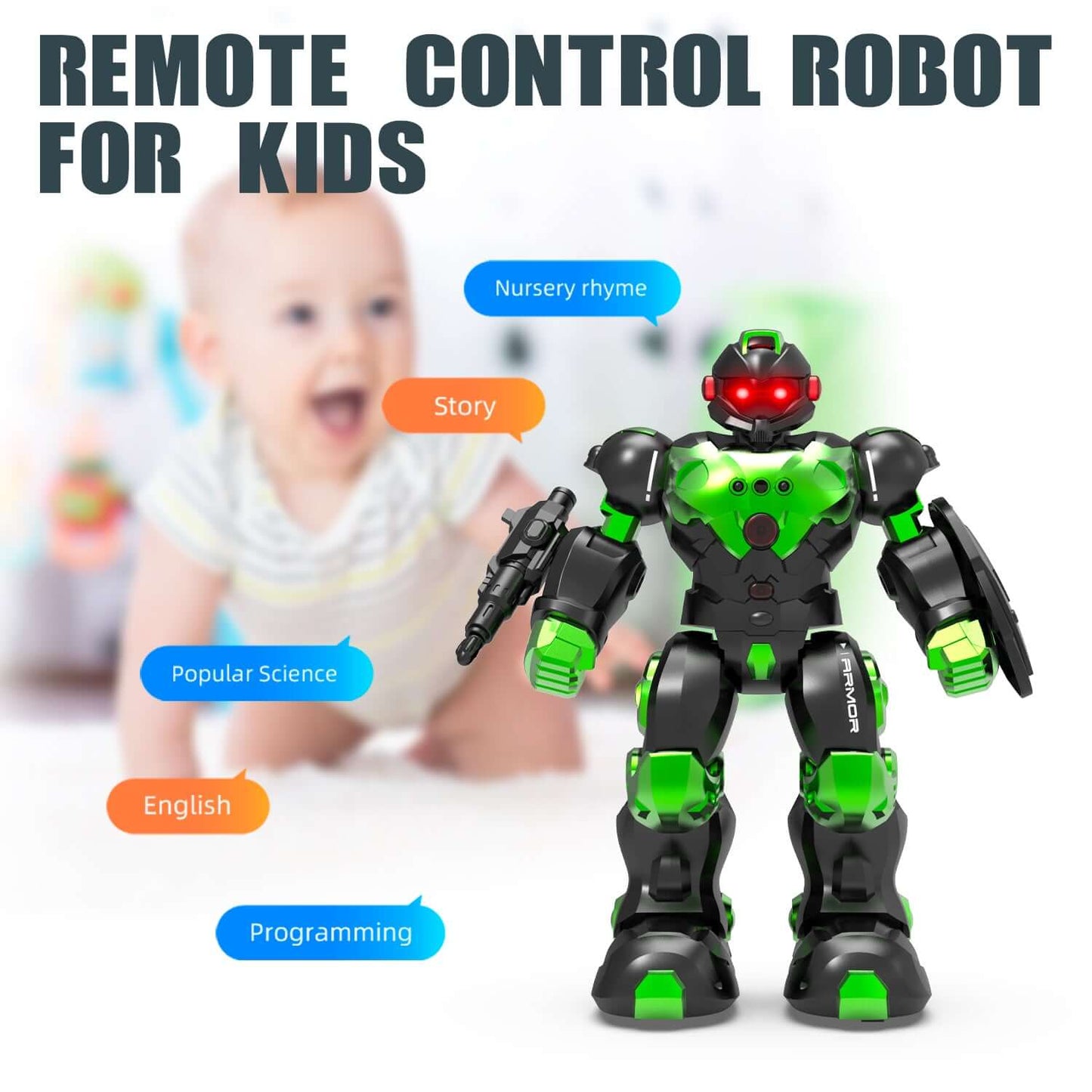 STEMTRON Programmable RC Robot Toy with Gesture Sensing and Interactive Play - Velora Luxury Fashion