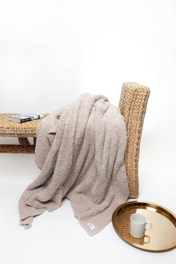 Rainy Day Solid Double Layered Print Extended Throw