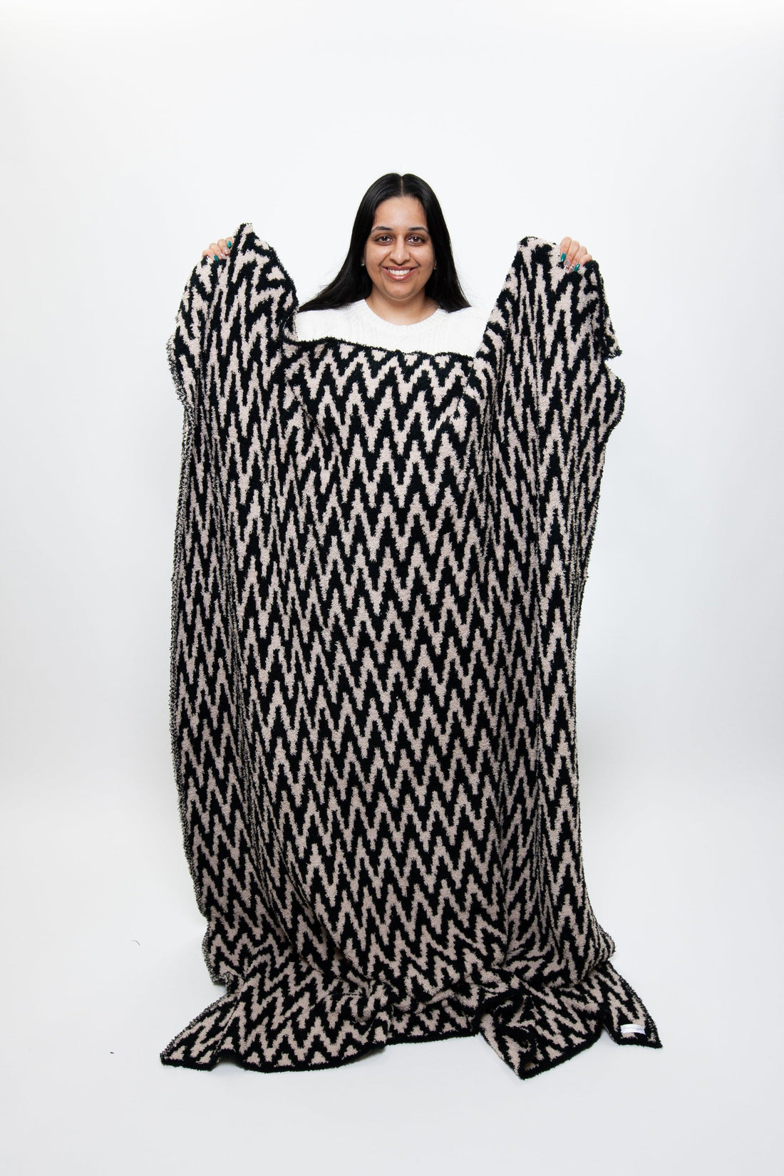Tap Shoe & Rainy Day Chevron Print Extended Throw