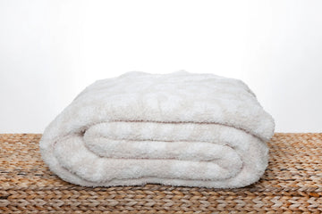 Blushing Beige & Off White Leopard 2.0 Print Extended Throw