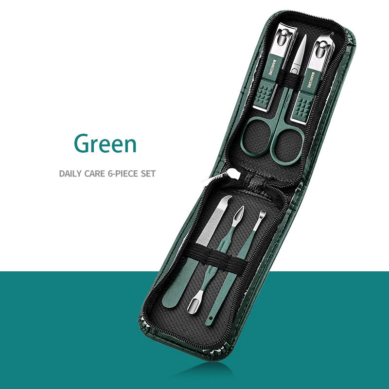Professional 7/10/12/18 Piece Nail Care Kit Stainless Steel Manicure & Pedicure Set Nail Clipper Set with Travel Case - Velora