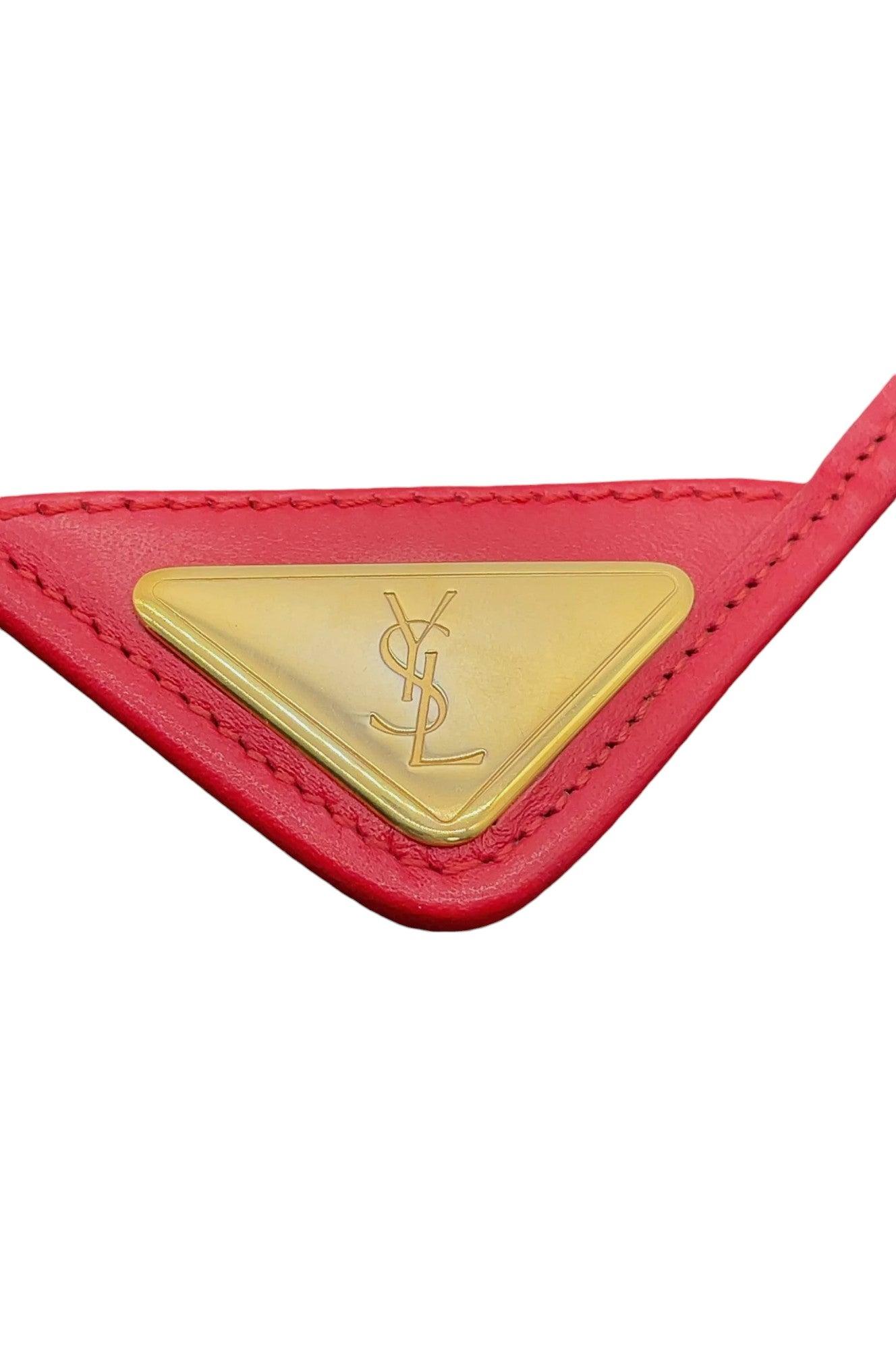 Saint Laurent Pochette Gray /Red Shoulder Bag NS080768 - Velora Luxury Fashion