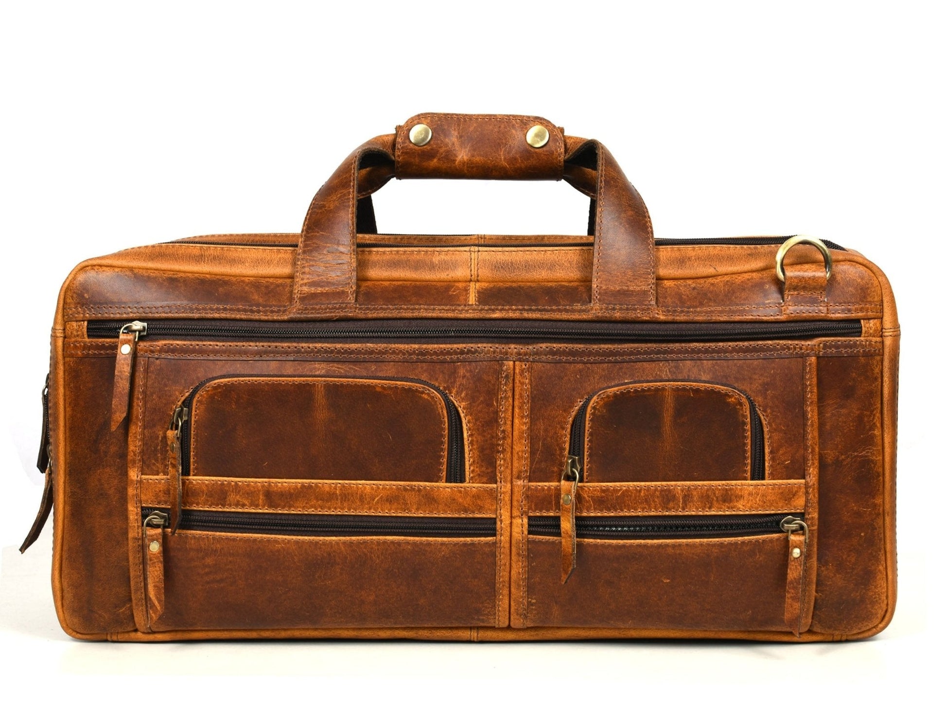 Salerno Leather Chef Knife Case Stress Brown (KR-61) - Velora Luxury Fashion