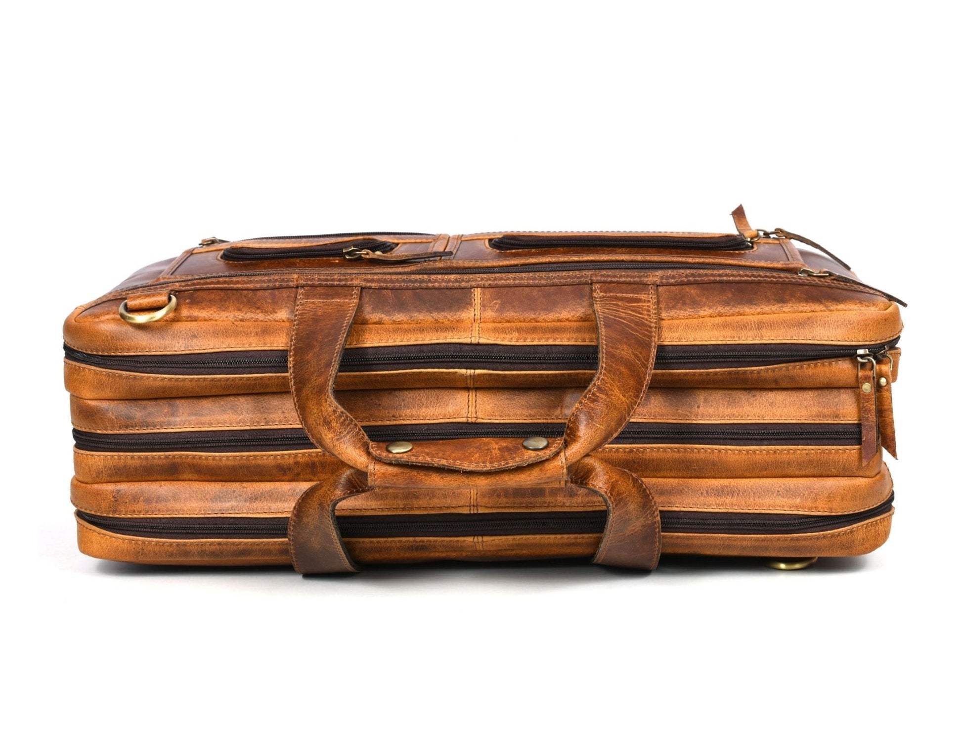 Salerno Leather Chef Knife Case Stress Brown (KR-61) - Velora Luxury Fashion