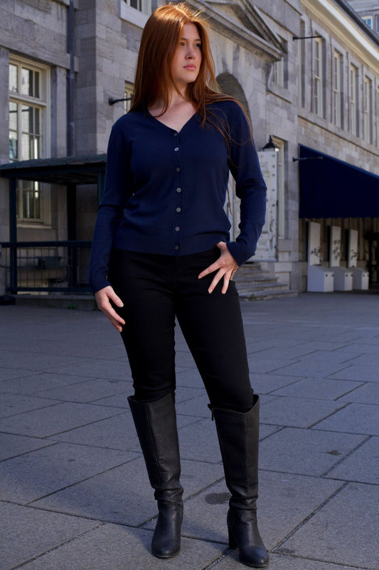 Sandra Black Stretch Skinny Pants Pull-On Jegging Style - Velora Luxury Fashion