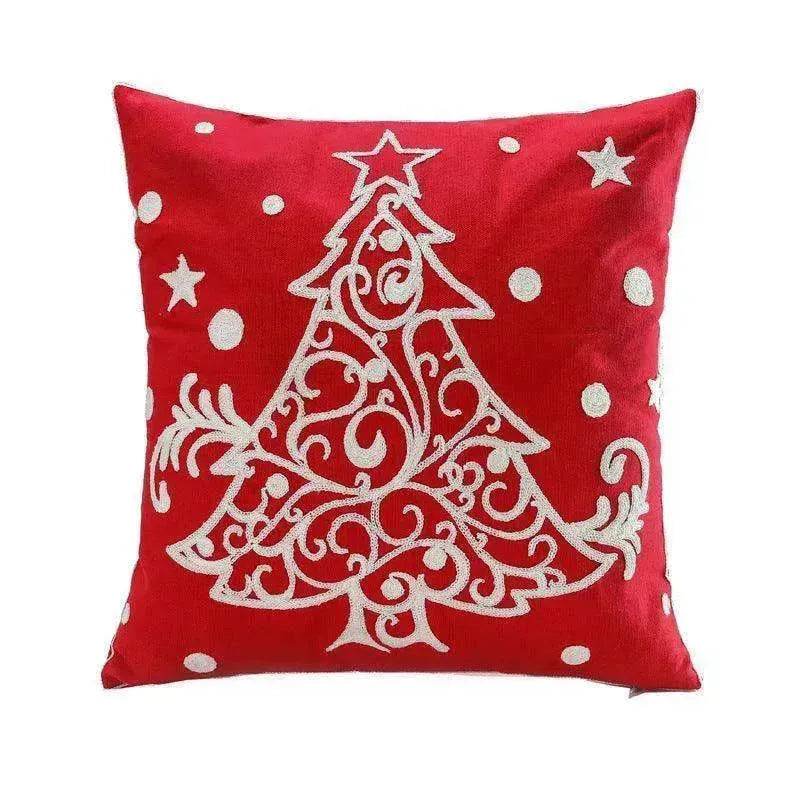 Santa Claus Tree Snowman Sofa Cushion Cover Pillow Case