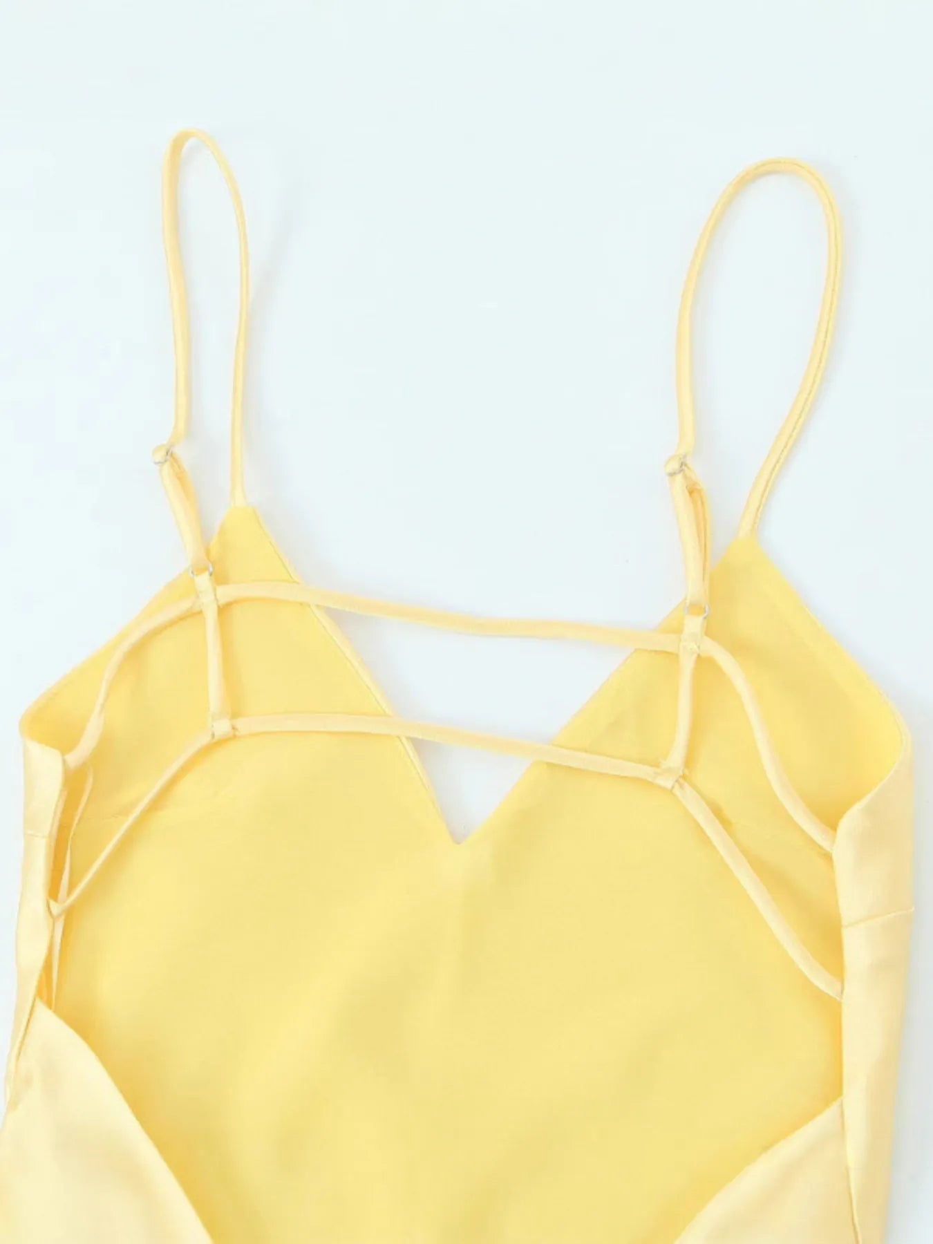 Satin V-Neck Cami Dress - Velora Luxury Fashion