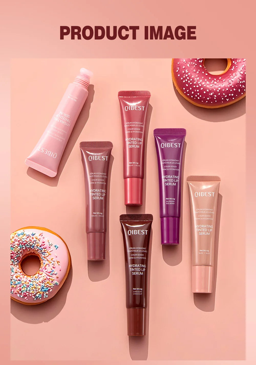 QIBEST Crystal Lip Balm Moisturizing Lip Gloss Oil Jelly Lipgloss Long Lasting Liquid Lipstick Hydrating Tinted Lip Serum Makeup - Velora