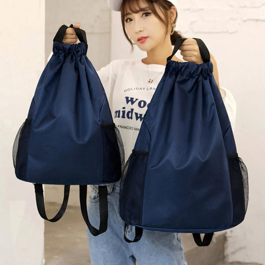 Sports Drawstring Backpack Sport Fitness Travel Outdoor Sackpack Women And Men Large Capacity Gym Swim Beach Bags Basketball Bag - Velora