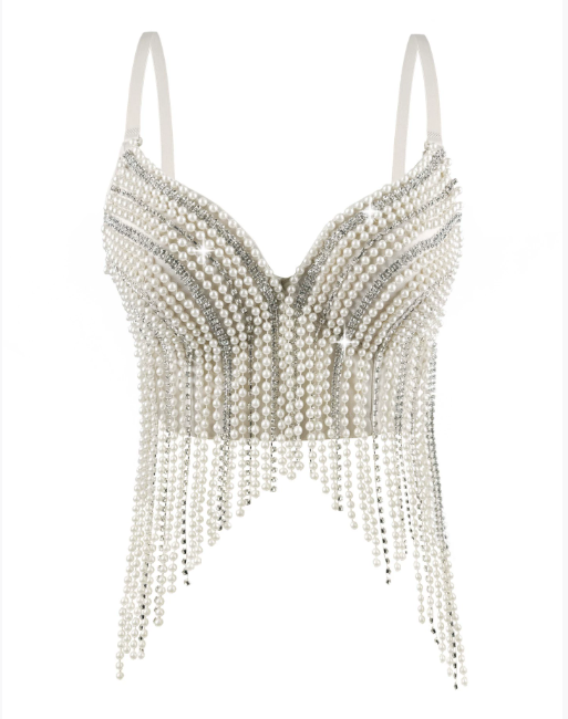 Pearl-Diamond Chain Top