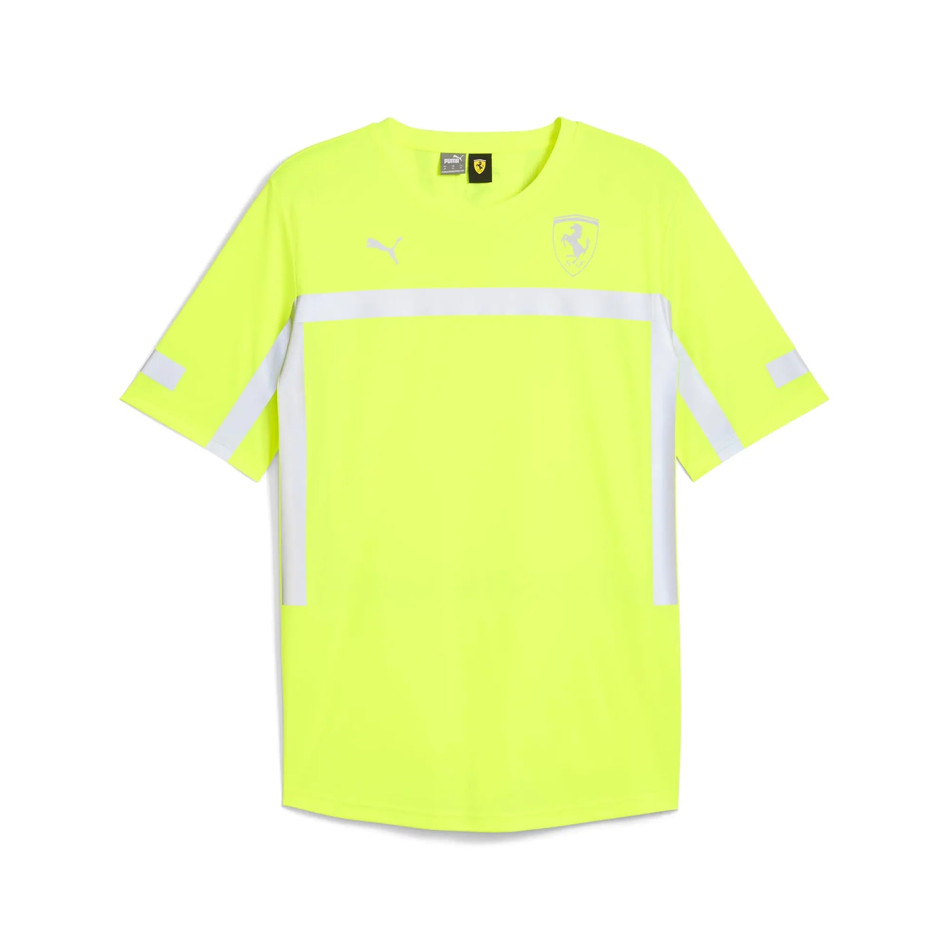 Scuderia Ferrari Mens 2024 Reflective Tshirt - Yellow - XL - Velora Luxury Fashion