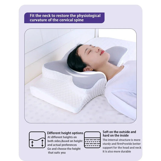 Memory Foam Pillow, Slow Rebound Neck Pillow, Pain Relief, Sleep Pillow Velora
