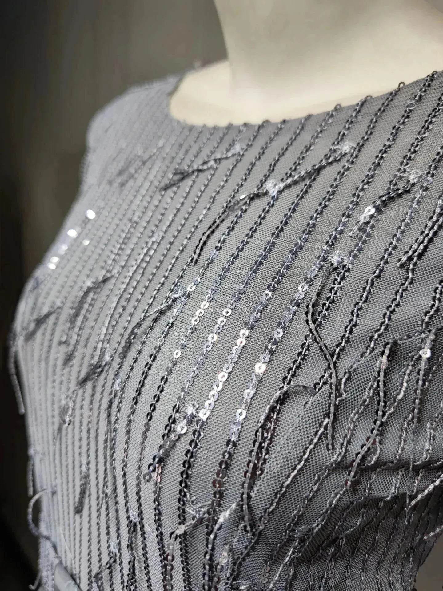 Sequin Tassels Slim-fit Dress Arab  Dress