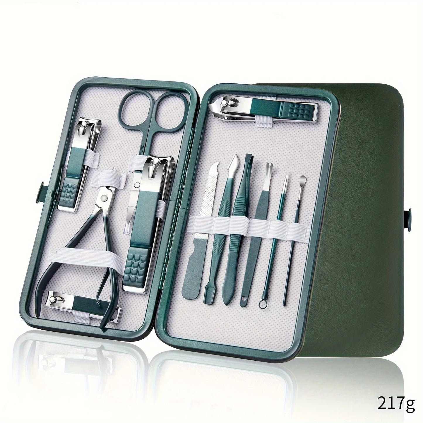 Professional 7/10/12/18 Piece Nail Care Kit Stainless Steel Manicure & Pedicure Set Nail Clipper Set with Travel Case - Velora