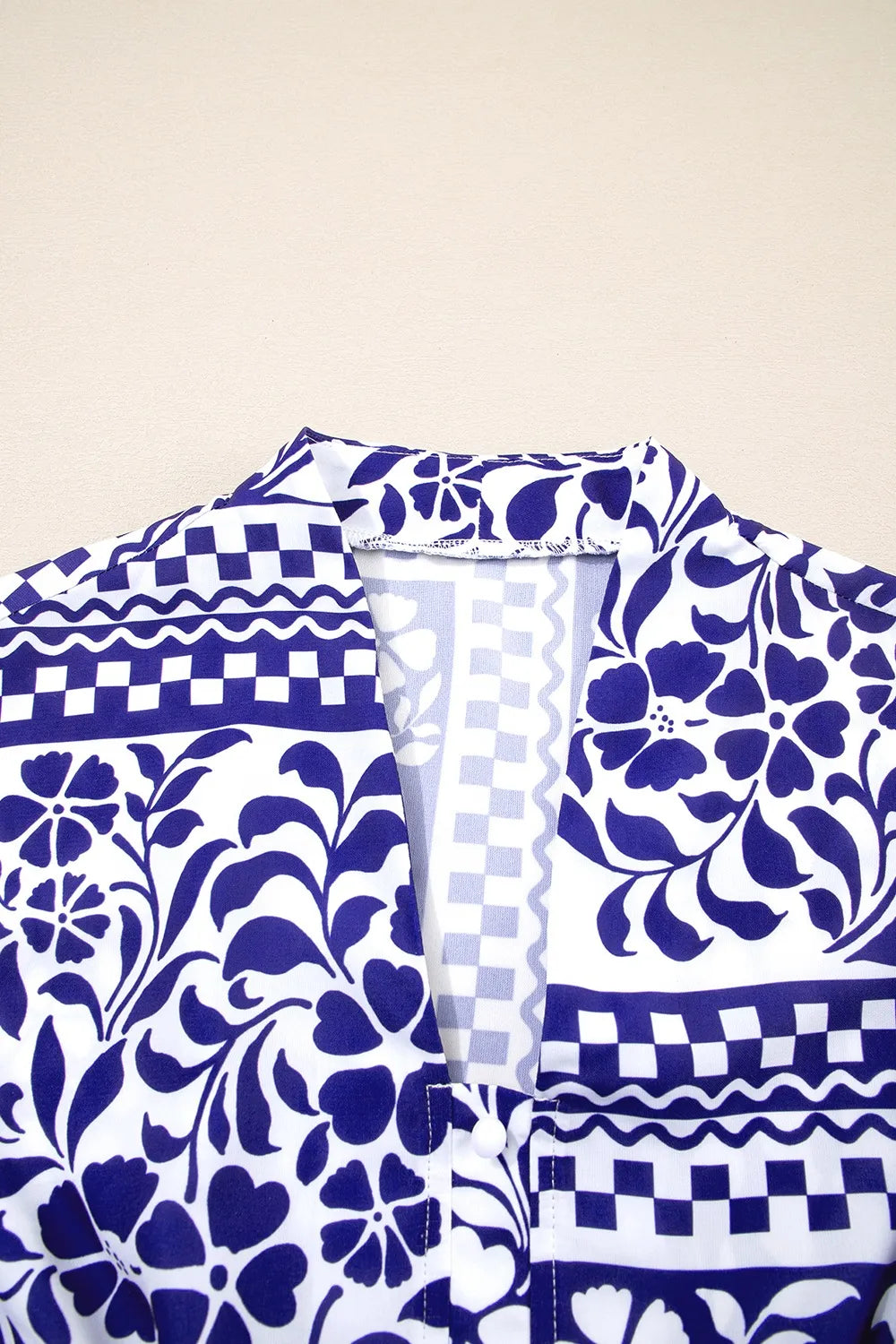 Shirred Waist V Neck Sleeveless Floral Print Midi Dress - Velora Luxury Fashion