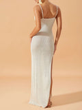 Side Slit Maxi Cami Sweater Dress - Velora Luxury Fashion