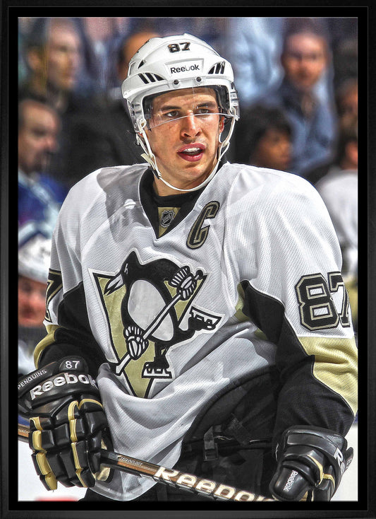 Sidney Crosby Pittsburgh Penguins Framed 20x29 Close-Up Canvas - Velora Luxury Fashion