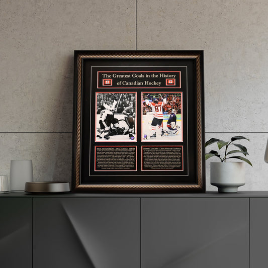 Sidney Crosby and Paul Henderson Framed 8x10 Canada's Greatest Goal Photos - Velora Luxury Fashion