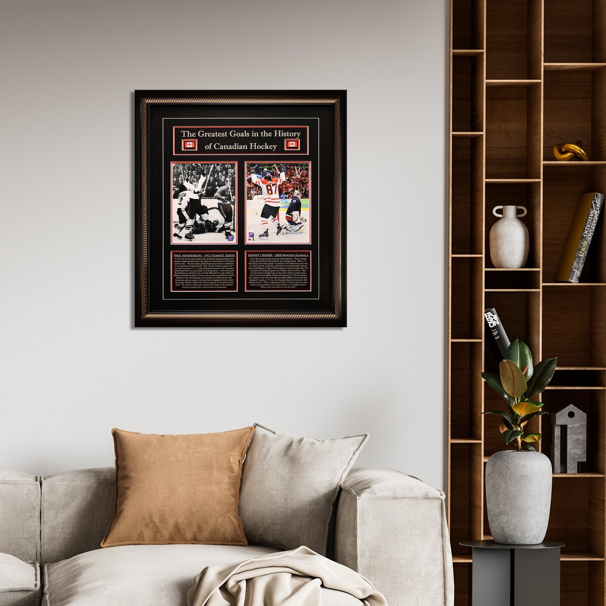 Sidney Crosby and Paul Henderson Framed 8x10 Canada's Greatest Goal Photos - Velora Luxury Fashion