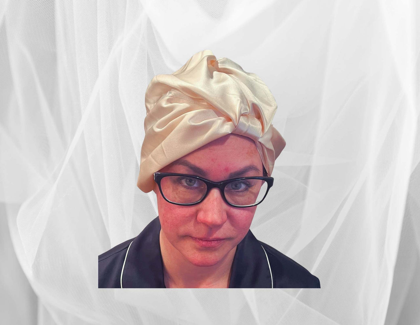 Silk Bonnet Baby Pink ( Square Knotted Design) - Velora Luxury Fashion