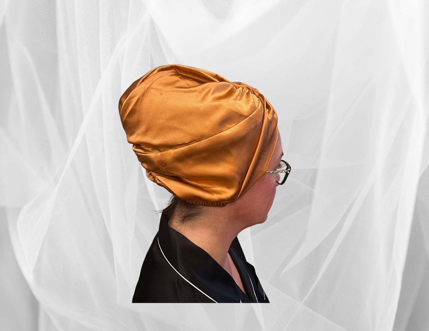 Silk Bonnet Copper (Twisted Design) - Velora Luxury Fashion