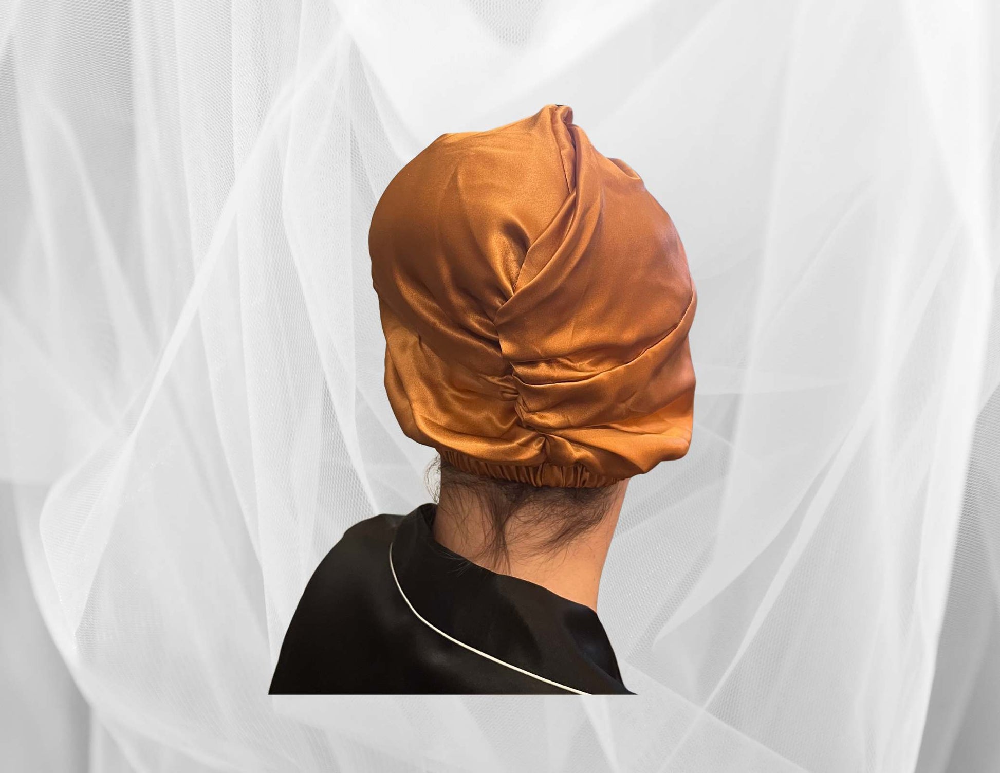 Silk Bonnet Copper (Twisted Design) - Velora Luxury Fashion