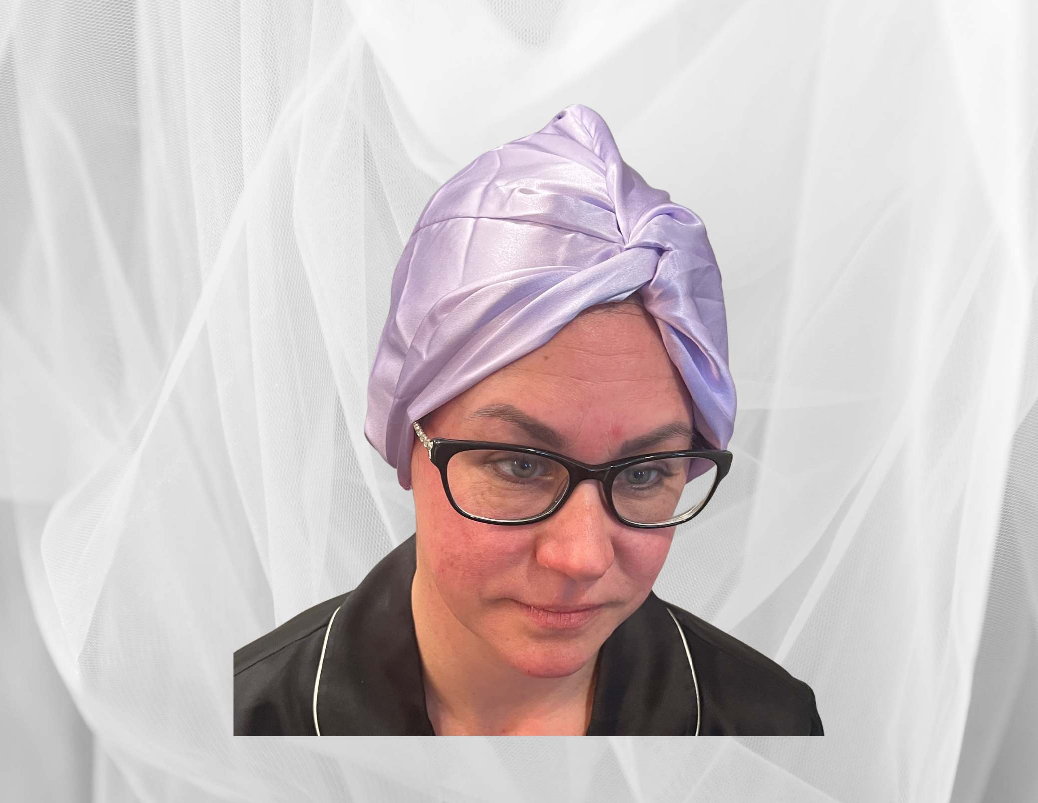 Silk Bonnet Lilac (Twisted Design) - Velora Luxury Fashion