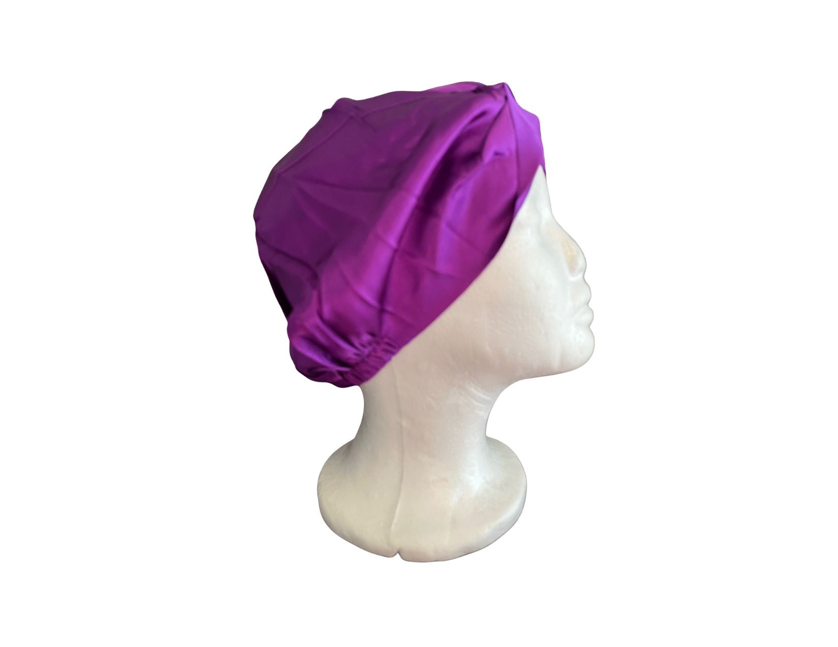 Silk Bonnet Purple (Twisted Design) - Velora Luxury Fashion