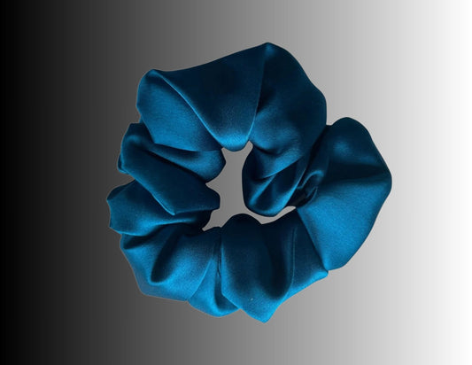 Silk Hair Scrunchie Azure - Velora Luxury Fashion