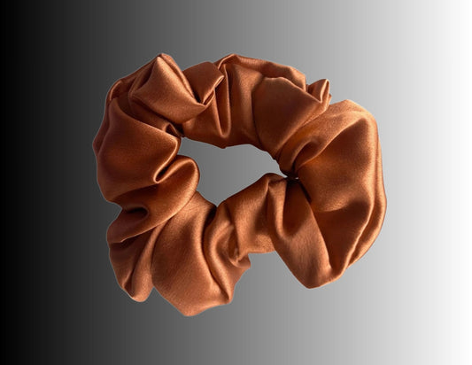 Silk Hair Scrunchie Copper - Velora Luxury Fashion