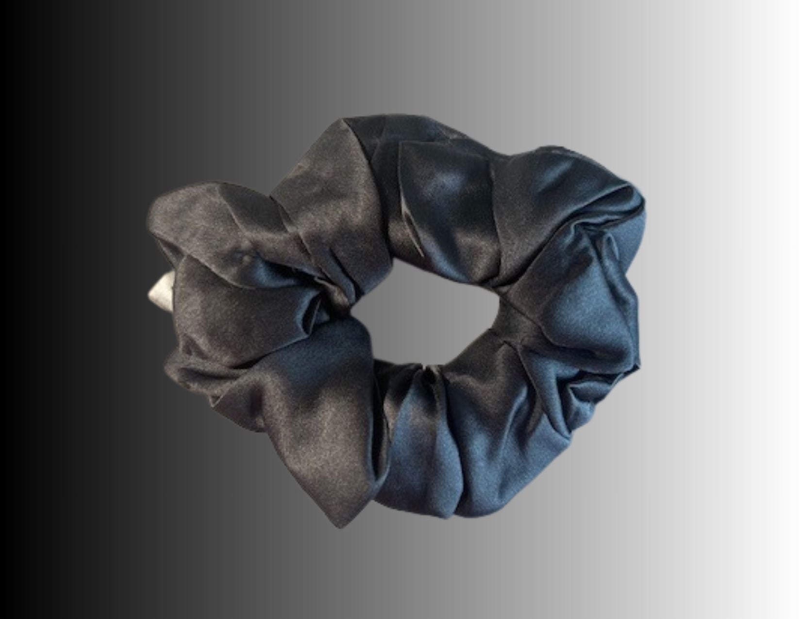 Silk Hair Scrunchie Dk Grey - Velora Luxury Fashion