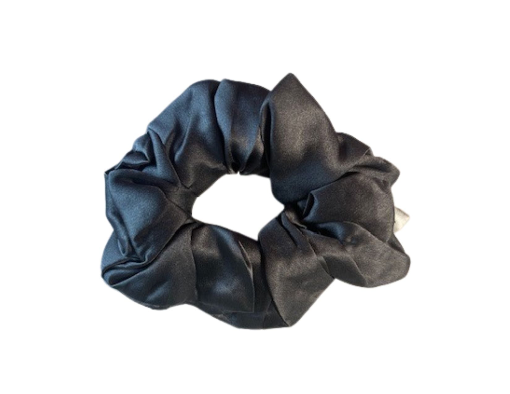 Silk Hair Scrunchie Dk Grey - Velora Luxury Fashion