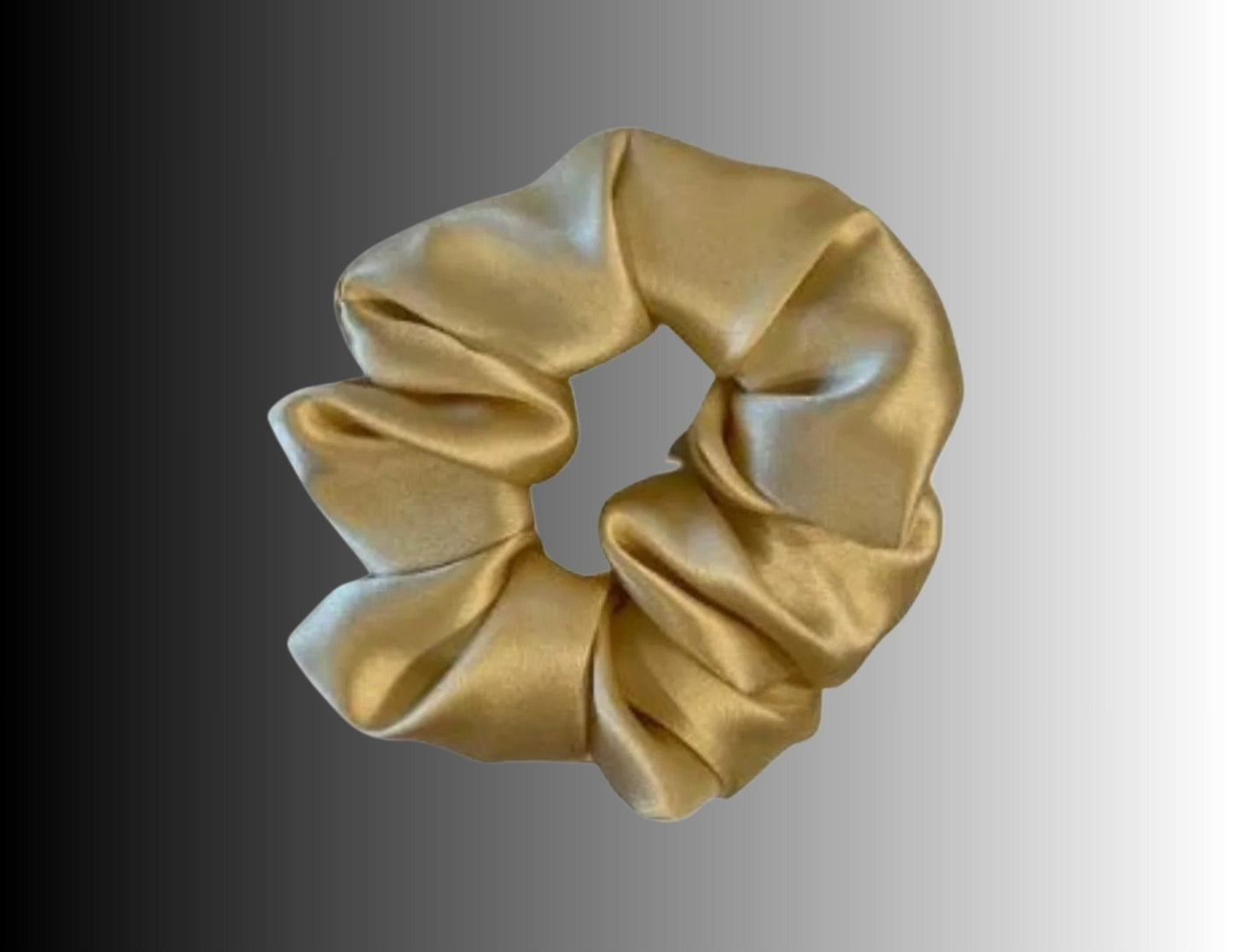 Silk Hair Scrunchie Gold - Velora Luxury Fashion