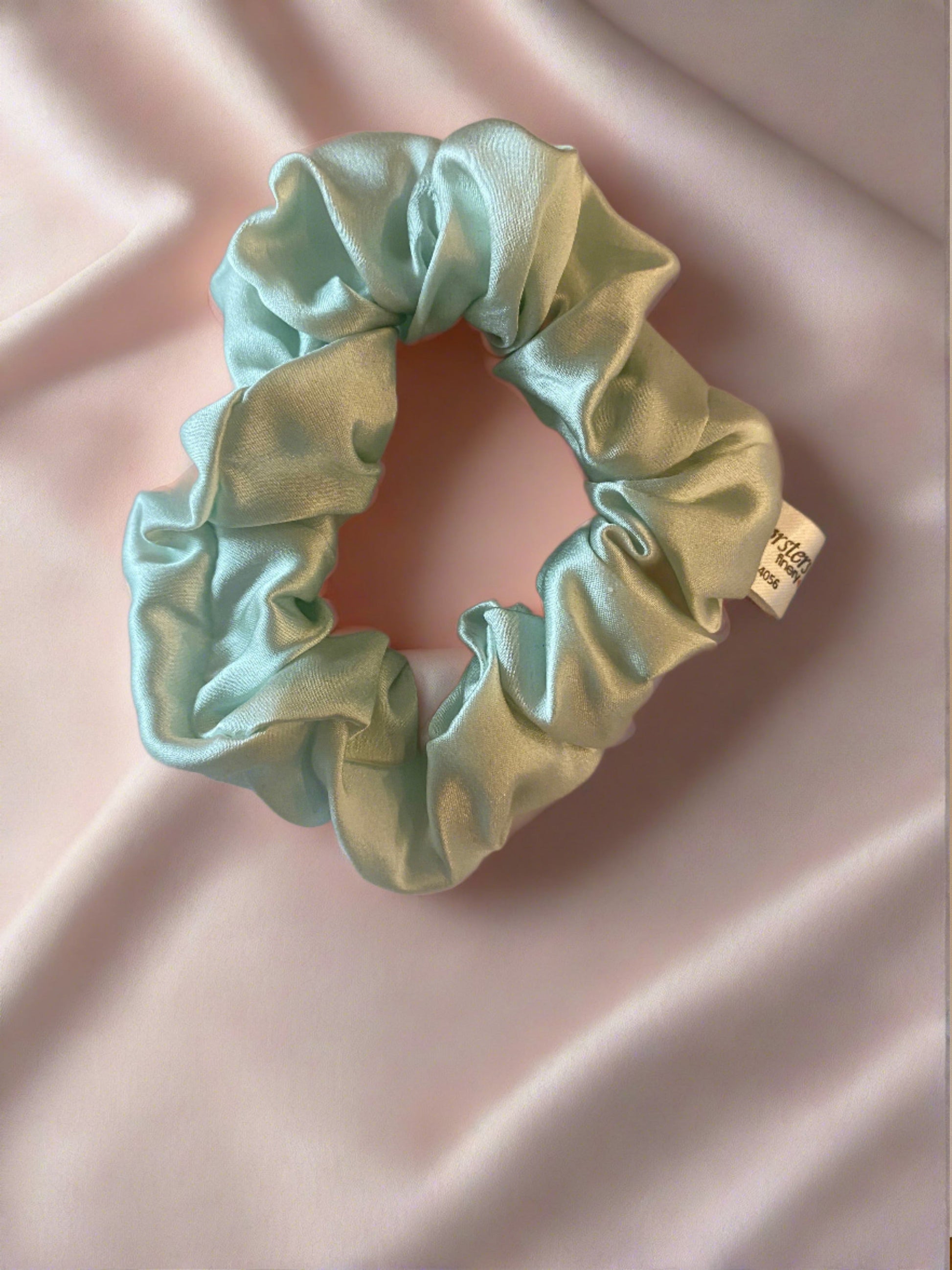 Silk Hair Scrunchie Mint - Velora Luxury Fashion