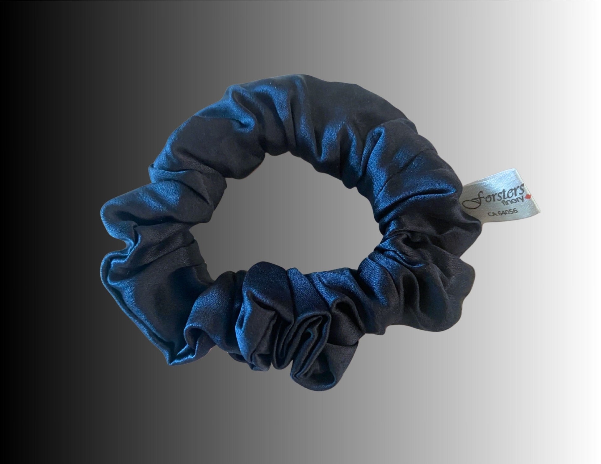 Silk Hair Scrunchie Navy Blue - Velora Luxury Fashion