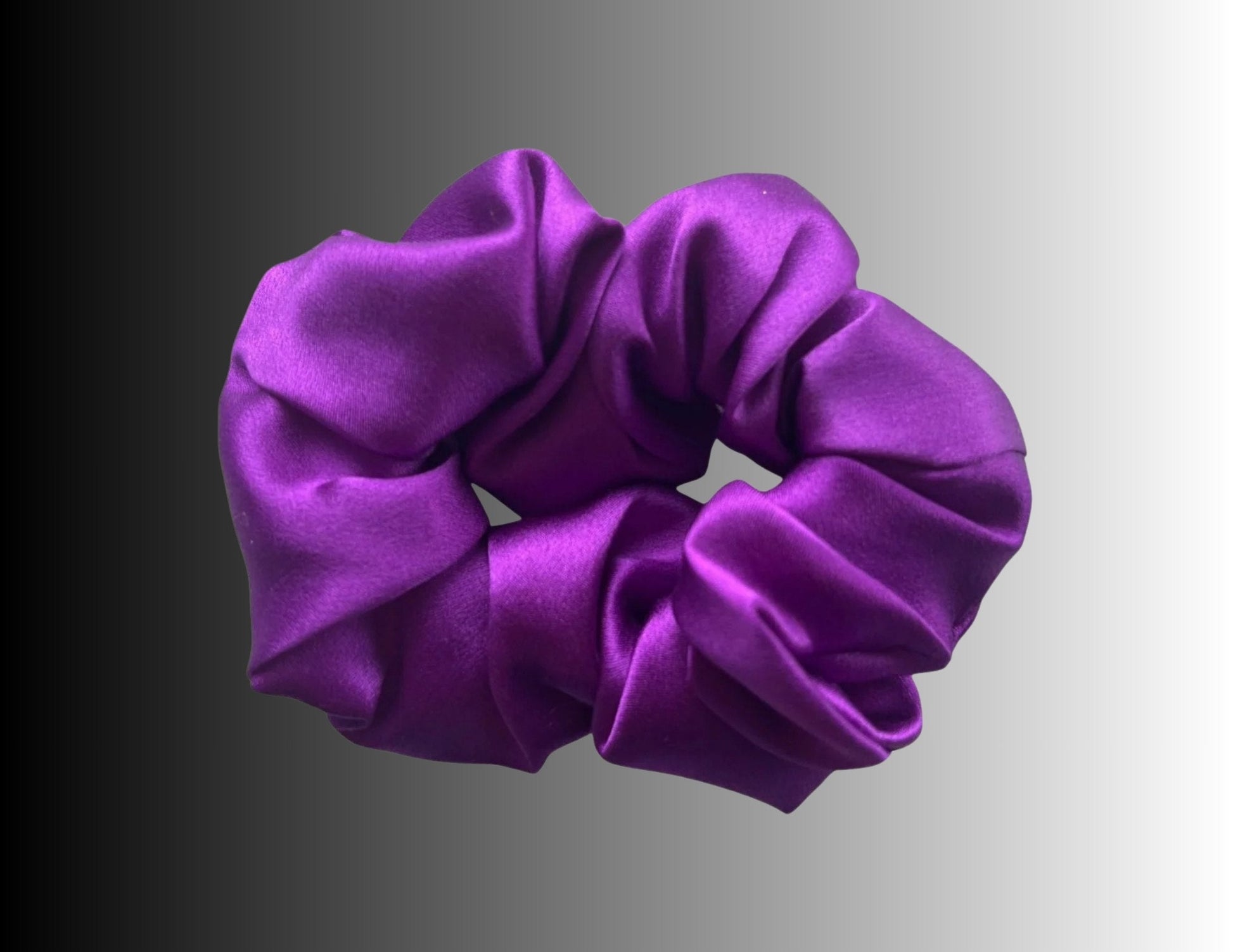 Silk Hair Scrunchie Purple - Velora Luxury Fashion